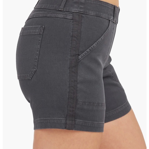 Charcoal Shorts Spanx 6” Twill Slimming Shaping | Pull On | Sz XL - Picture 3 of 7
